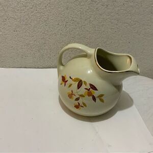 1950s VTG Halls Superior Quality Kitchenware Vtg Autumn Leaf Water Pitcher Fall